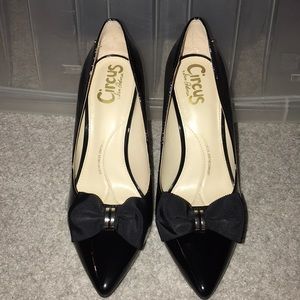 Black Bow Heels